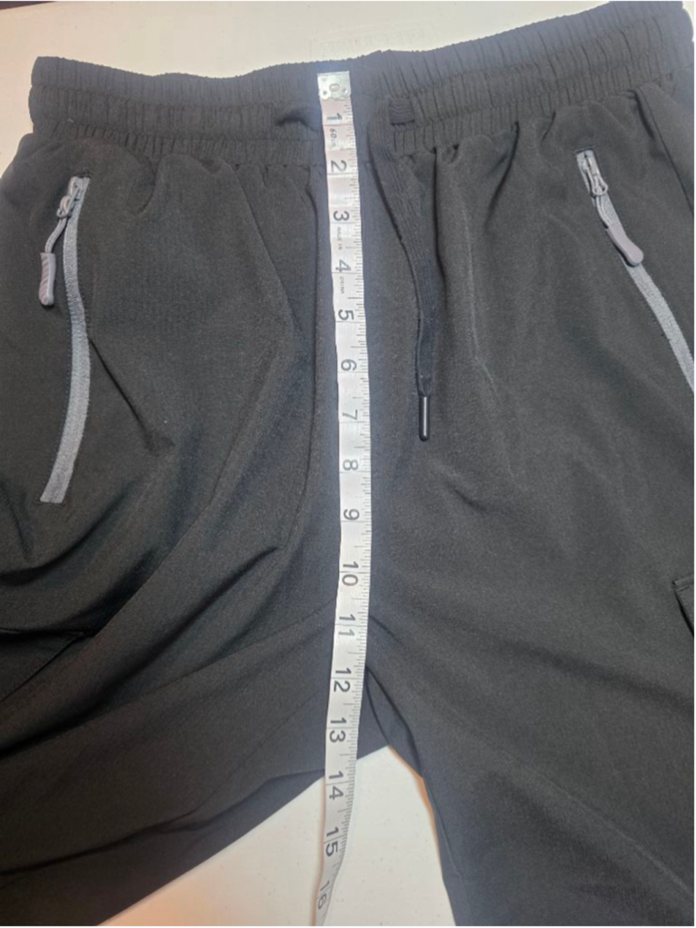 Farungs Black Cargo Jogger Pants L Wide Leg Drawstring Stretch Utility - Picture 8 of 8